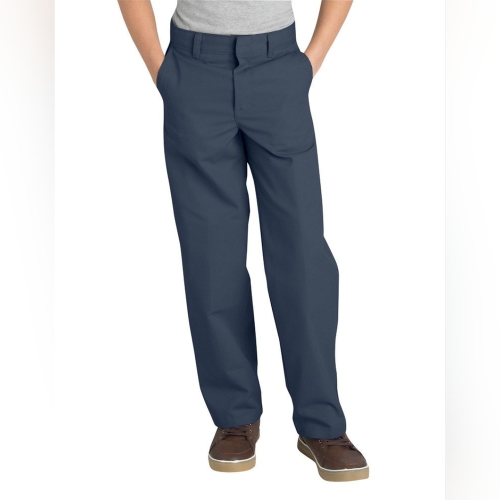 School Uniform Dickies Boys Pants Navy Blue Size 14 Husky